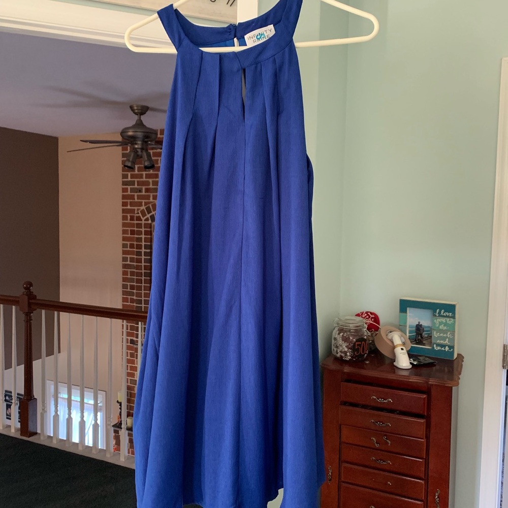 Halter style dress with keyhole front